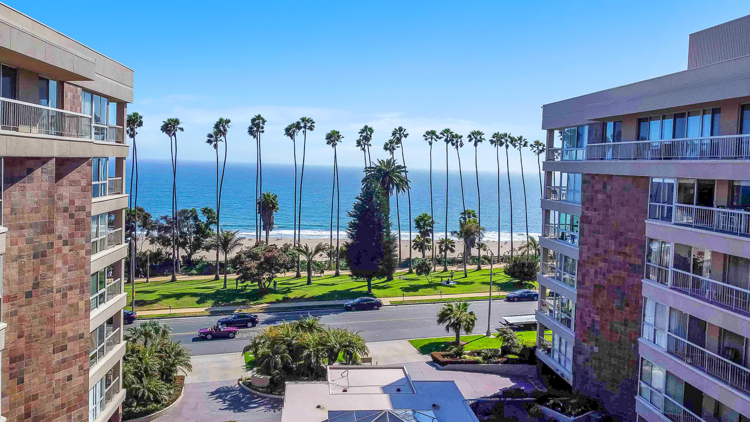 A view of the ocean from above.