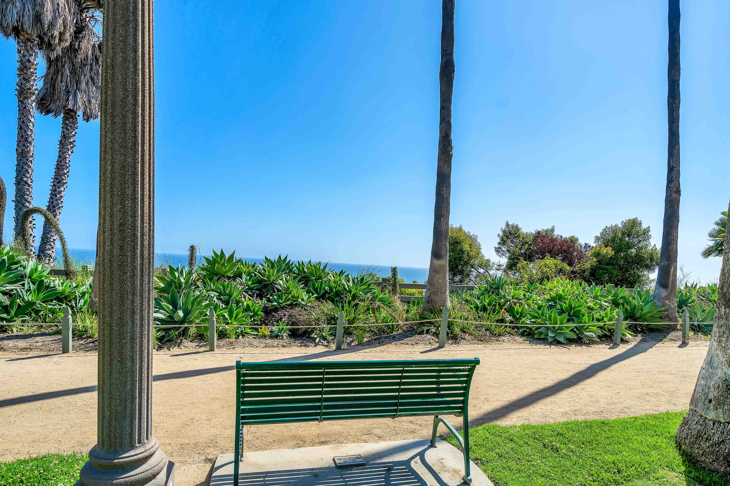 A bench in the middle of an empty park.